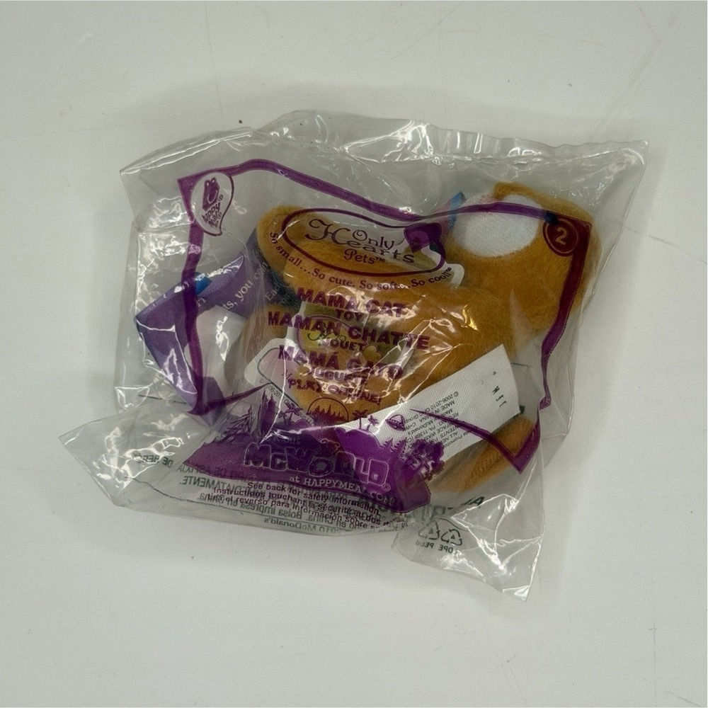 Only Hearts Pets Plush Toy McDonald's Sealed Bag 2010 Happy Meal